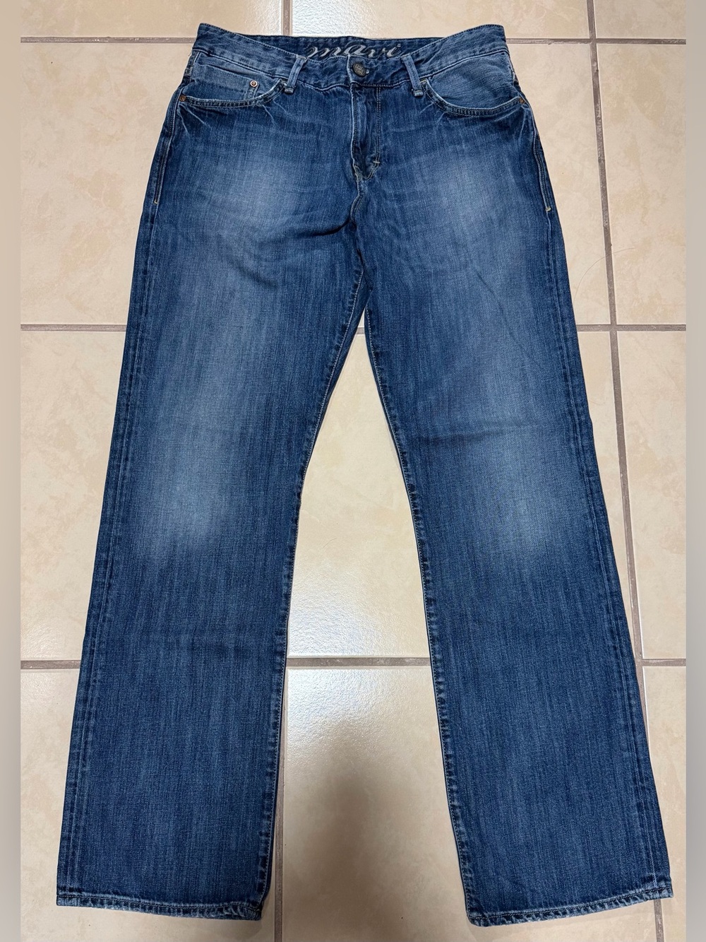 Mavi Men's Denim Straight Matt Jeans in Faded Blue